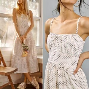 Faithfull The Brand Alexia Dot Print Midi Dress